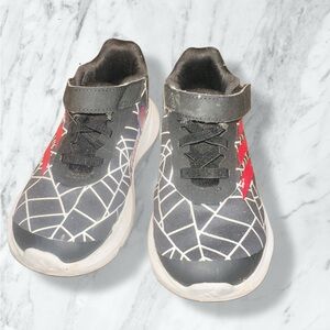 adidas Kids Sneakers - Black and Red Spider Design
